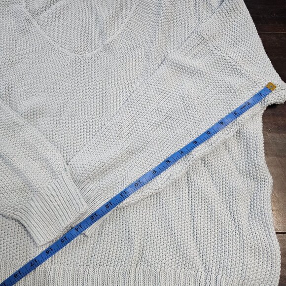 Lucky Brand Women's all Cotton V Neck Pale Blue Sweater size XL - Picture 8 of 9